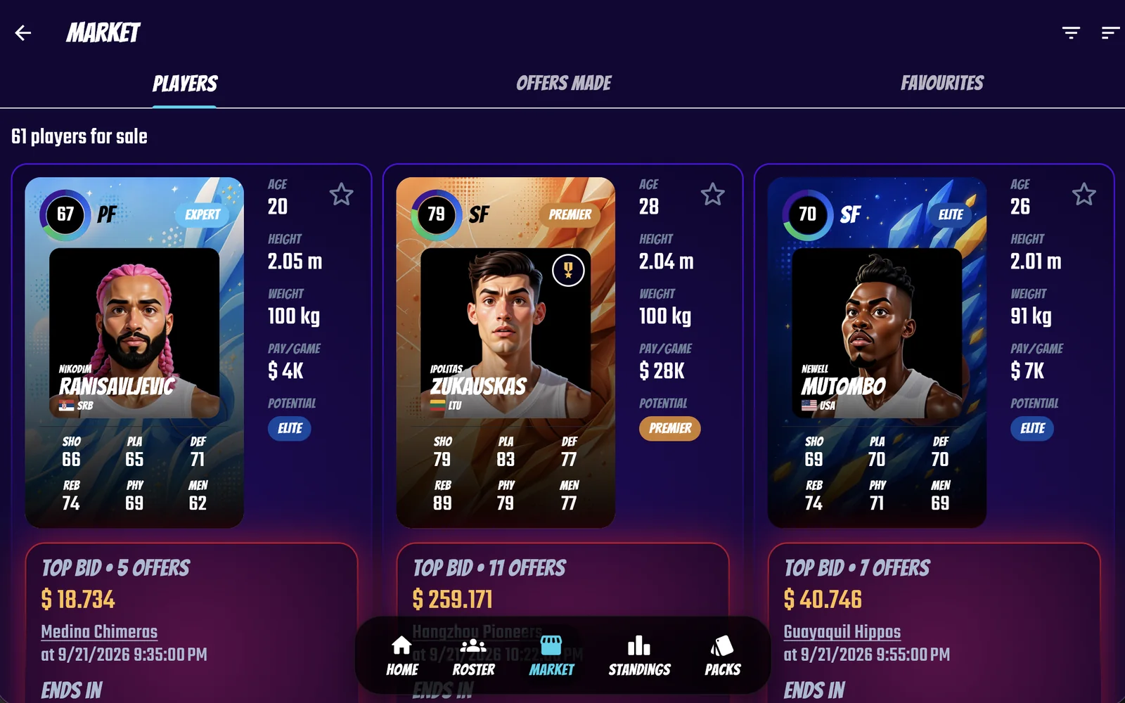 Win the transfer market — Swish & Dunk